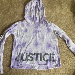 Justice Tie dye long sleeve hoodie